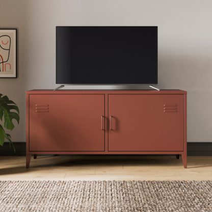 An Image of Helga Metal TV Stand Red