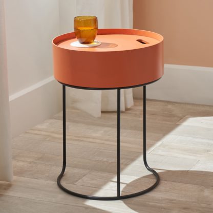 An Image of Hugo Storage Side Table Black