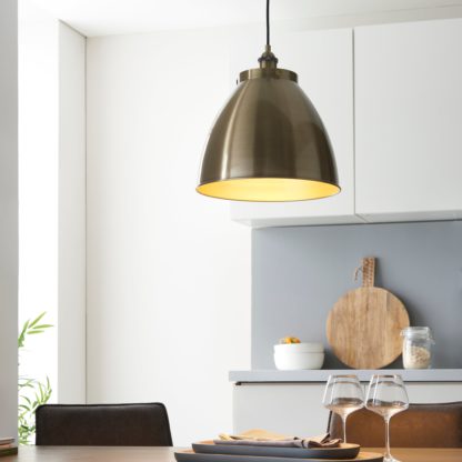 An Image of Vogue Elijah Industrial Pendant Light Taupe