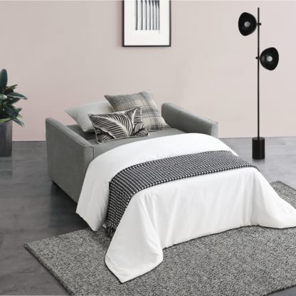 An Image of Serviya Fabric Sofa Bed Dark Grey