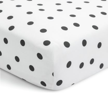 An Image of Habitat Mono Spot Fitted Sheet - Single