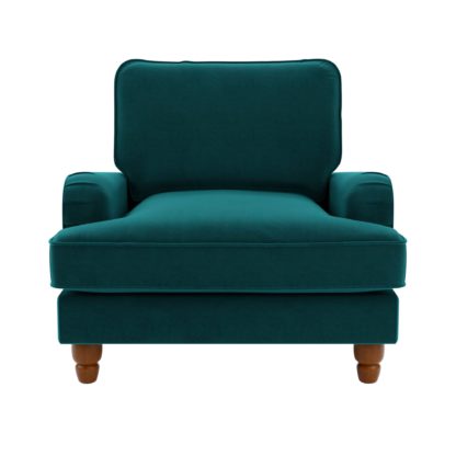 An Image of Beatrice Matte Velvet Armchair Brown