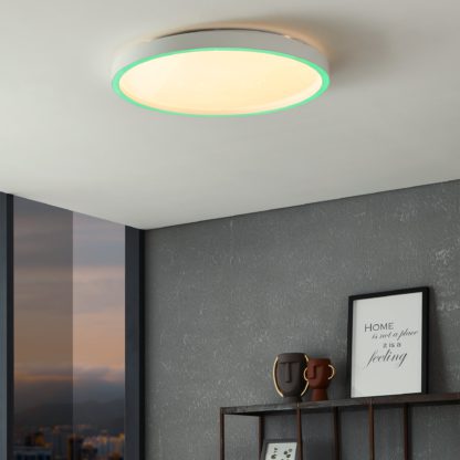 An Image of EGLO Montemorelos-Z Flush Ceiling Light White