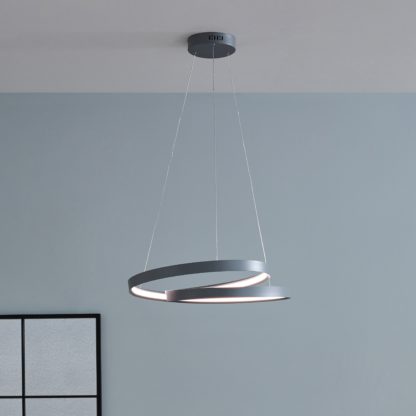 An Image of Neptune LED Ring Pendant Light Grey