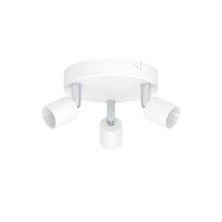 An Image of EGLO Stecci-E 3 Light Adjustable Spotlight White