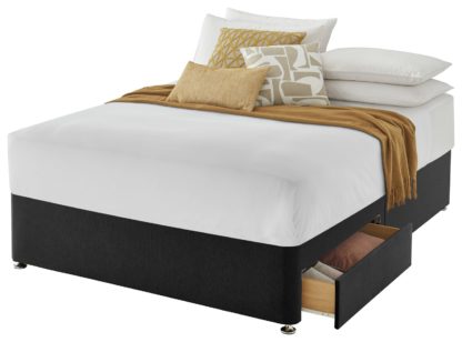 An Image of Silentnight Superking 2 Drawer Divan Bed Base - Grey