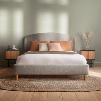 An Image of Silentnight Evana Bed Frame, Boucle Cloud