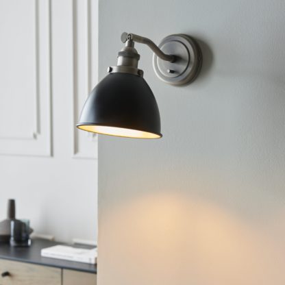 An Image of Vogue Elijah Industrial Adjustable Wall Light Taupe