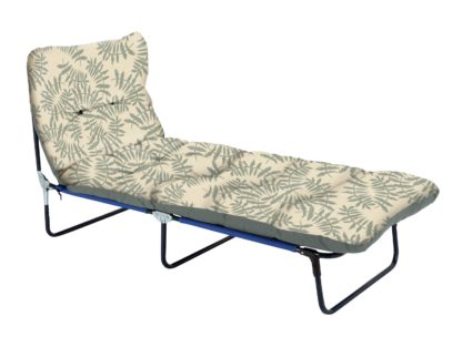 An Image of Argos Home Folding Metal Sun Lounger - Green