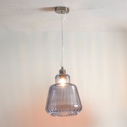 An Image of Porto Optic Glass Tapered Pendant Light Clear