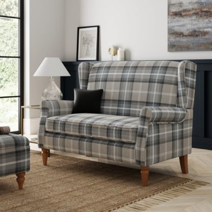 An Image of Oswald Small 2 Seater Sofa Grey