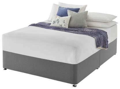 An Image of Silentnight Single Divan Bed Base - Charcoal