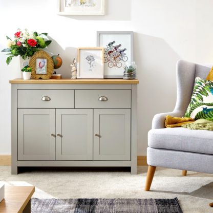 An Image of Return - Lancaster Large Sideboard, Grey Lancaster Grey