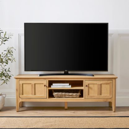 An Image of Walton Wide TV Unit for TVs up to 55" Light Oak