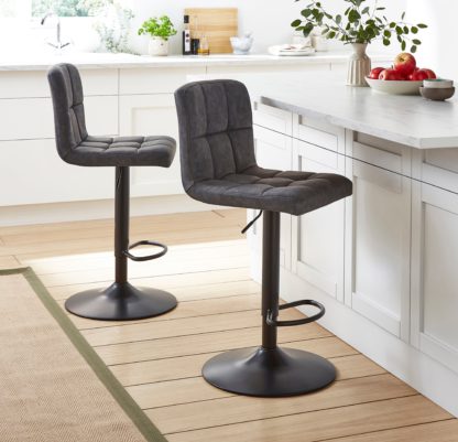 An Image of Jasmine Adjustable Height Swivel Bar Stool, White