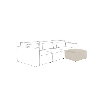 An Image of Modular Arne Natural Luna Footstool Luna Natural