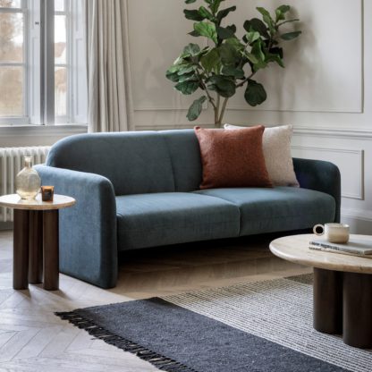 An Image of Turlock 3 Seater Sofa Blue