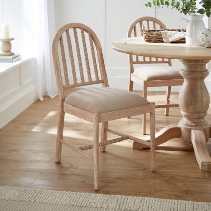 An Image of Adora Dining Chair, Mango Wood Light Wood