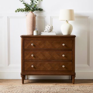 An Image of Boulton 3 Drawer Chest Mid Stained Wood