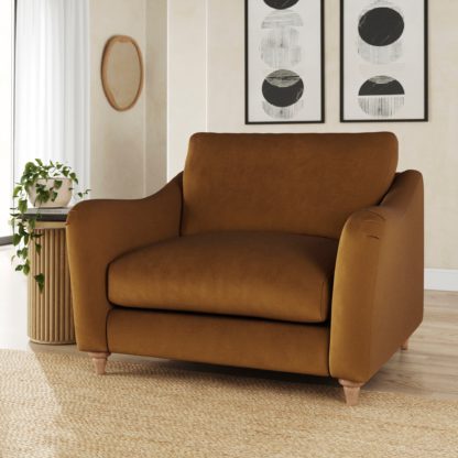 An Image of Hattie Matte Plush Velvet Snuggle Sofa Matte Plush Velvet Olive