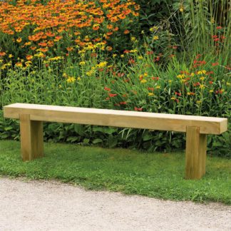 An Image of Forest Garden Wooden Sleeper Bench - 1.8m