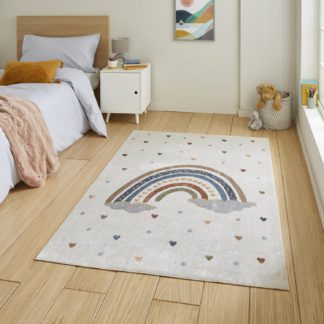 An Image of Vida Rainbow Washable Rug MultiColoured