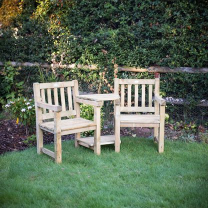 An Image of Harvington Wooden Companion Love Seat