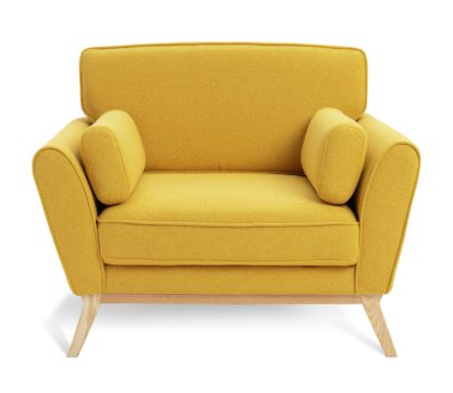 An Image of Habitat Scion Lohko Fabric Armchair - Yellow