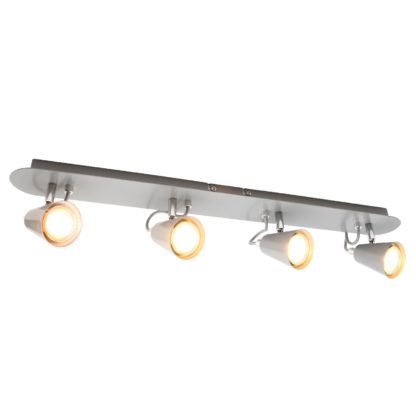 An Image of Erica 4 Lamp Spotlight Bar - Grey & Chrome