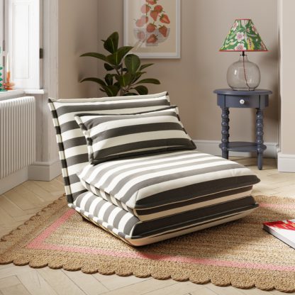 An Image of Jackson Woven Stripe Foldable Sofa Bed Woven Stripe Olive