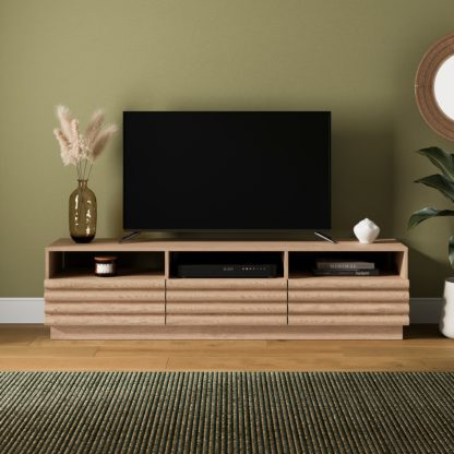 An Image of Dax Wide TV Stand for TVs up to 60" Walnut