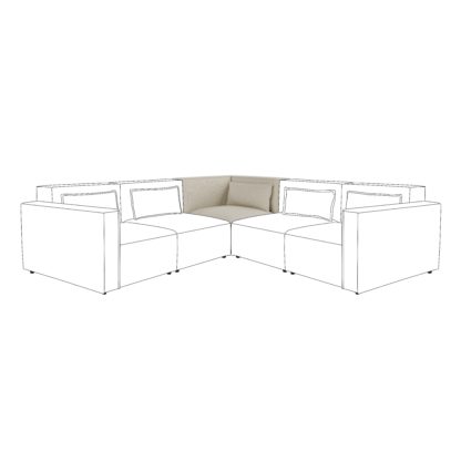 An Image of Modular Arne Natural Luna Corner Seat Luna Natural