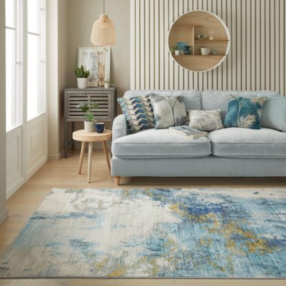 An Image of Luxe Washable Rug MultiColoured