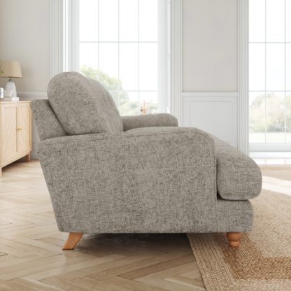 An Image of Martha Chunky Chenille 2 Seater Sofa Chunky Chenille Mushroom