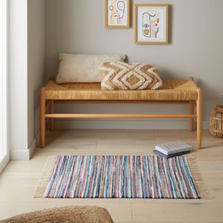 An Image of Stripe Rag Rug MultiColoured