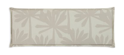 An Image of Habitat Palm Leaf Garden Bench Cushion - Grey