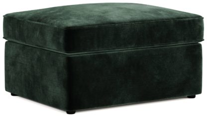 An Image of Jay-Be Velvet Footstool Sofa Bed - Dark Green