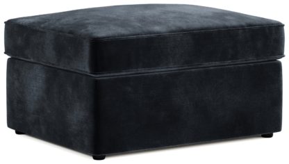 An Image of Jay-Be Velvet Footstool Sofa Bed - Ink Blue