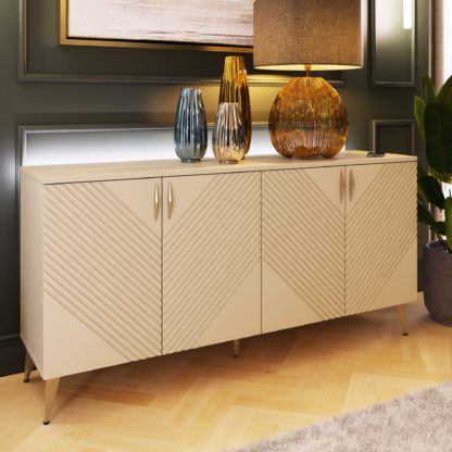 An Image of Ava Large Sideboard Deep Mulberry