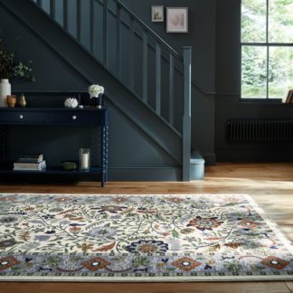 An Image of Delilah Floral Traditional Rug Cream