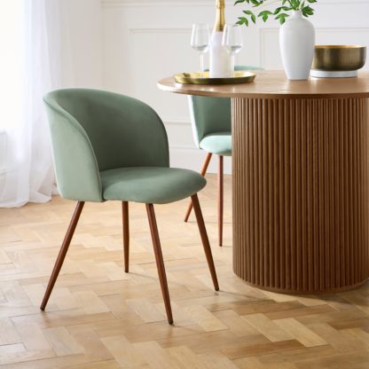 An Image of Celia Dining Chair, Velvet Yew