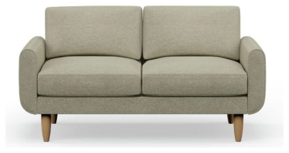 An Image of Hutch Fabric Round Arm 2 Seater Sofa - Rust