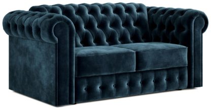 An Image of Jay-Be Chesterfield Fabric 2 Seater Sofa Bed - Pewter