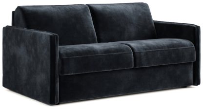 An Image of Jay-Be Slim Velvet 3 Seater Sofa Bed - Dark Green