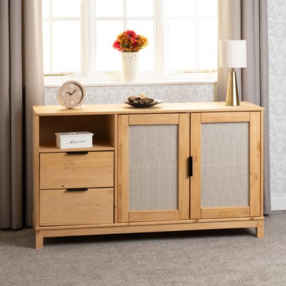 An Image of Corona Rattan Sideboard Brown