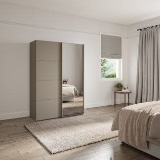 An Image of Wiemann Altena Sliding Mirrored Wardrobe Pebble