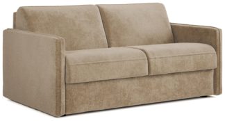 An Image of Jay-Be Slim Fabric 3 Seater Sofa Bed - Stone