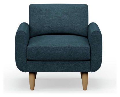 An Image of Hutch Fabric Round Arm Armchair - Dove Grey