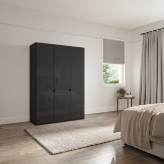 An Image of Wiemann Kahla 3 Door Wardrobe Dark Grey