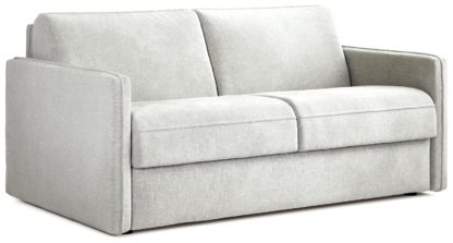 An Image of Jay-Be Slim Fabric 3 Seater Sofa Bed - Stone